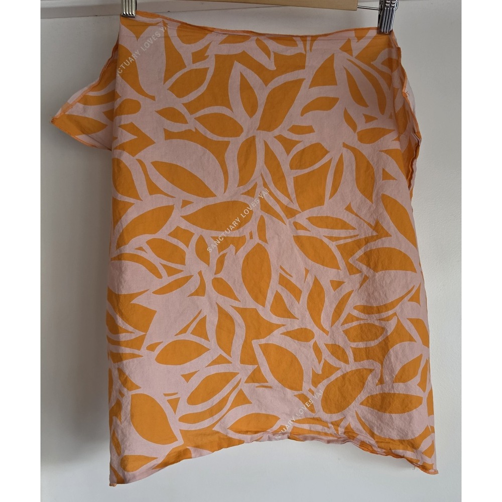 Sanctuary Bandana Orange Pink Square Scarf Wrap Head Neck Unisex